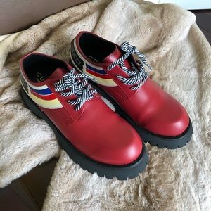 GUCCI Red Leather boots